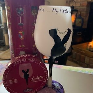 Lolita collectible wine glass. LITTLE BLACK DRESS. With box